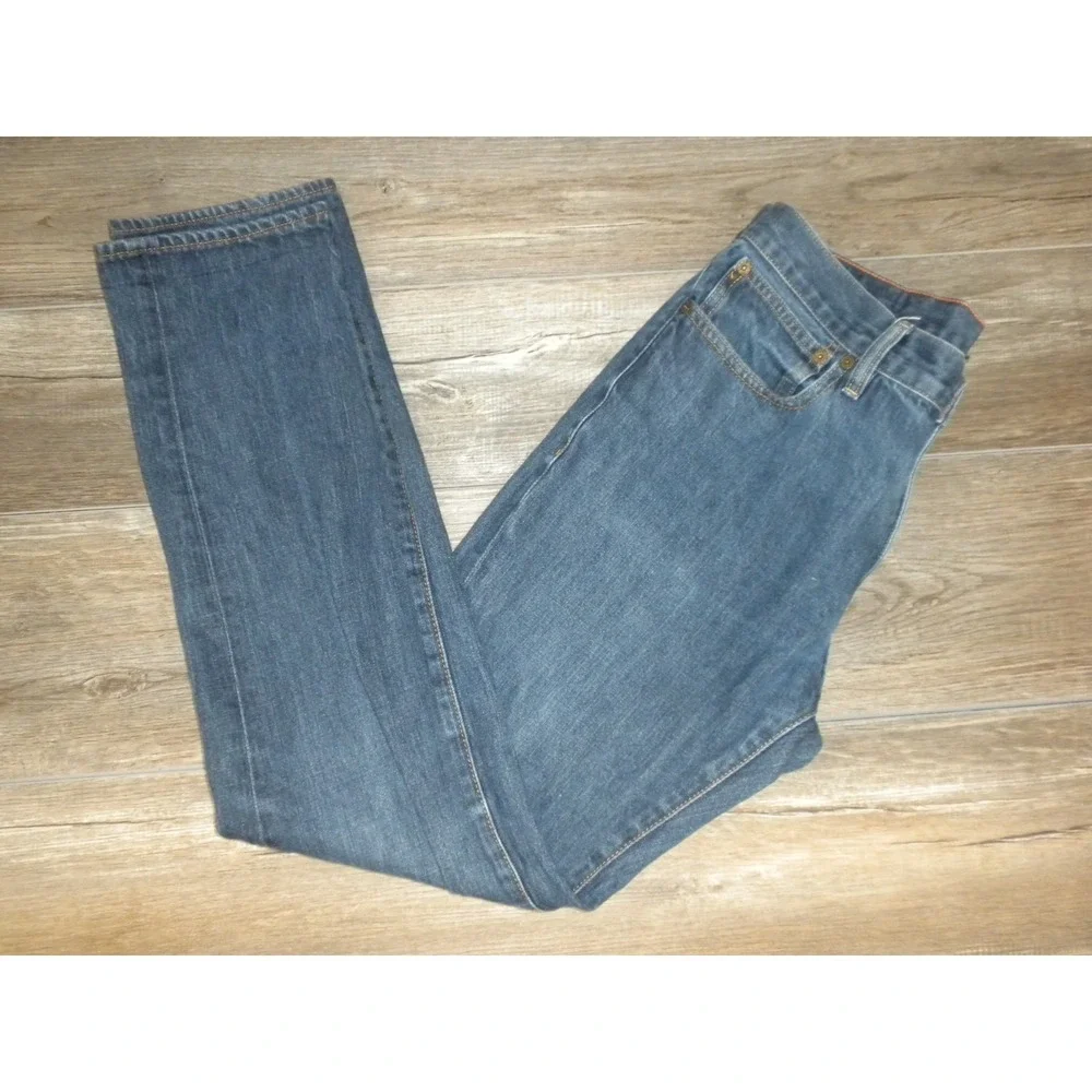 J Crew‎ Jeans 31x32 Blue Denim The Driggs Slim Fit Straight Leg Mid Wash C9894